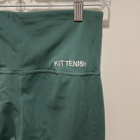Kittenish Green Workout Leggings Medium - Picture 7 of 8